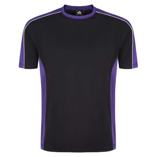 Avocet Wicking T-Shirt - Black - Purple