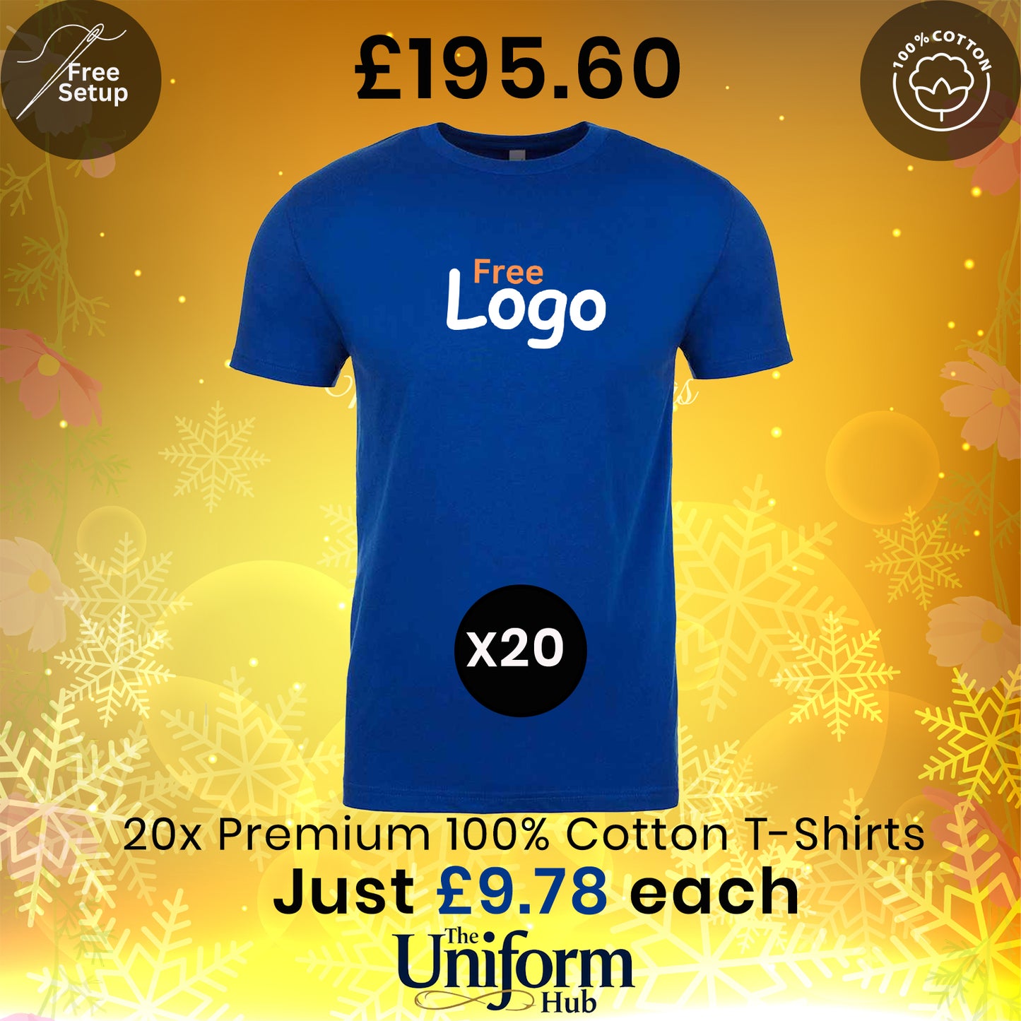 Spring Deals - 100% Premium Cotton T-Shirts x20