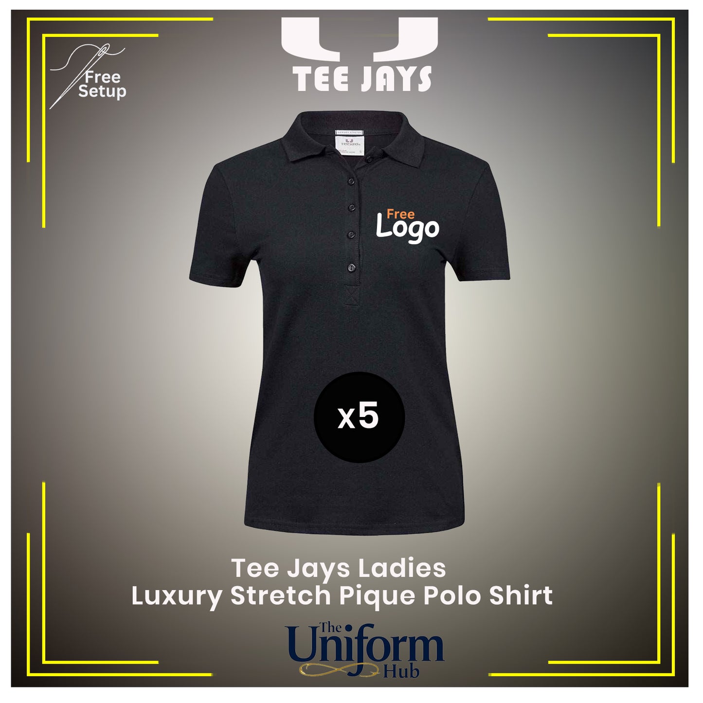 Tee Jays Ladies Luxury Stretch Piqué Polo Shirt Deal x5