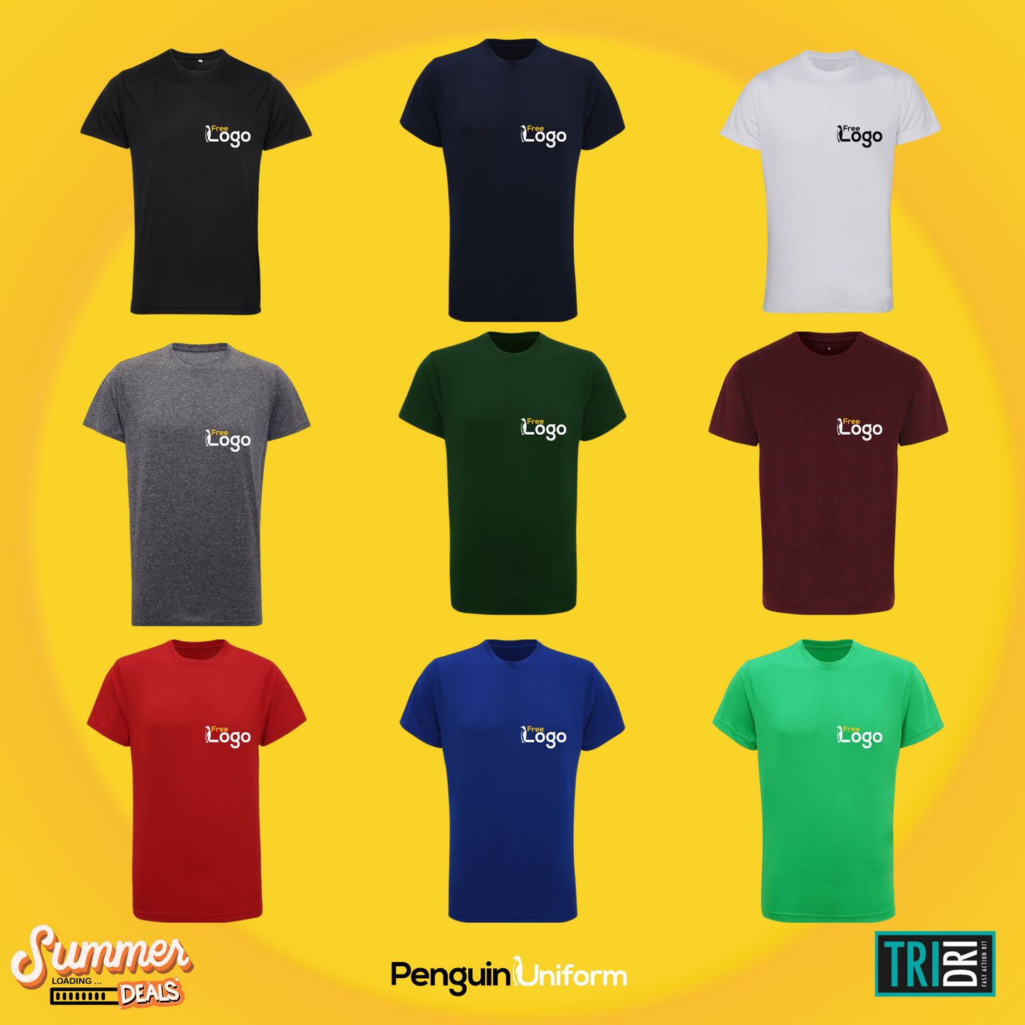 Summer Loading - Performance Lightweight T-Shirts x8