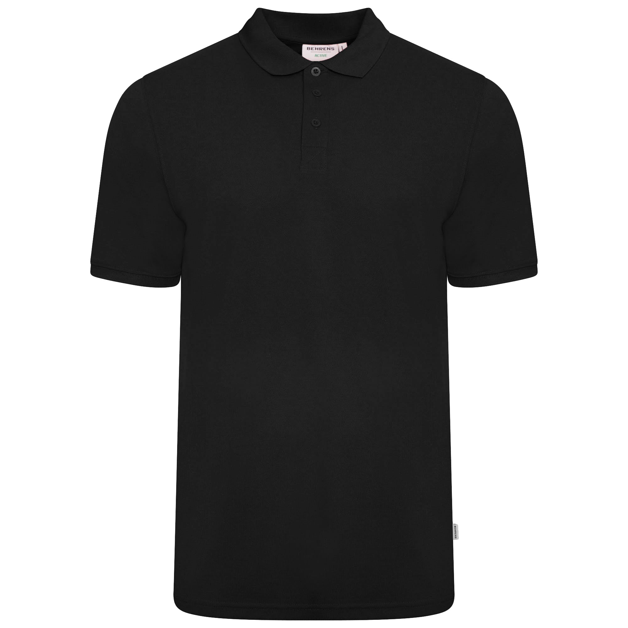 Pique Mens Polo - Black - S