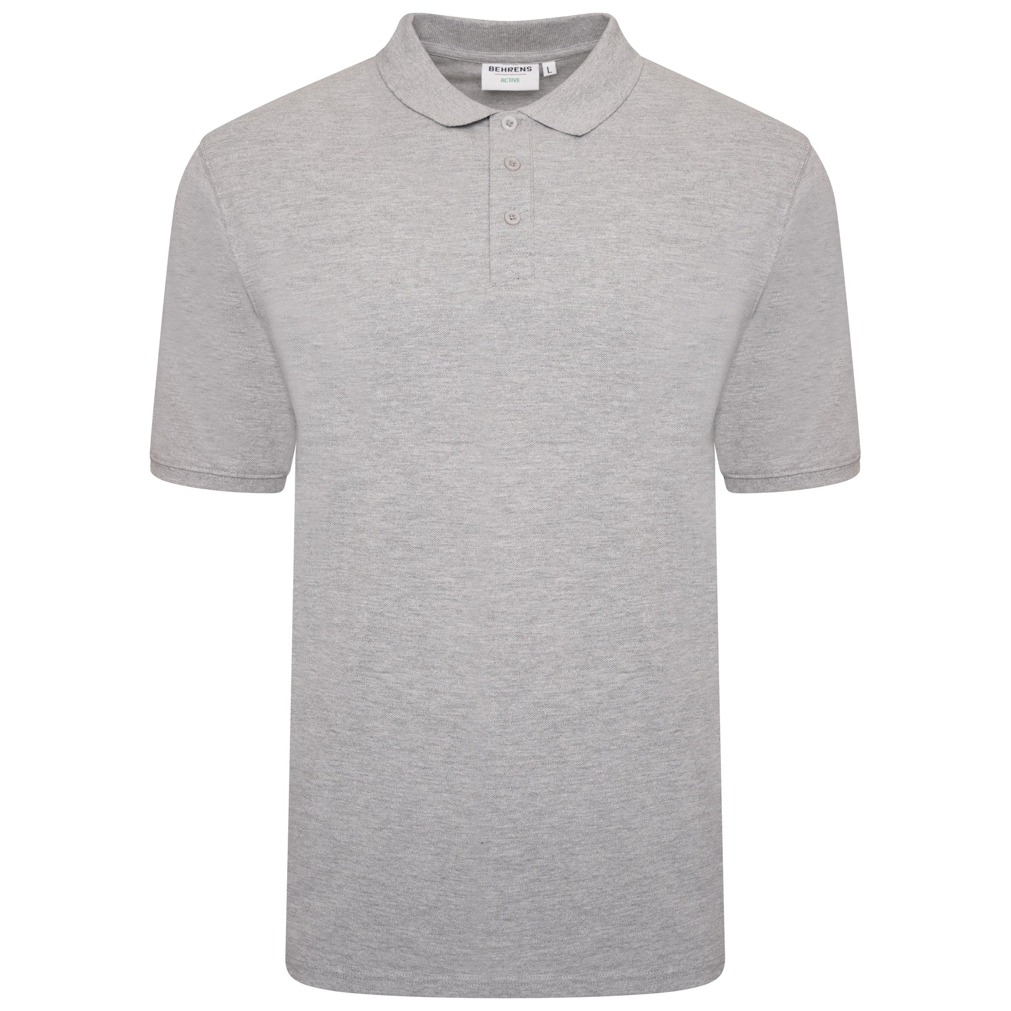 Pique Mens Polo - Grey Marl - XS