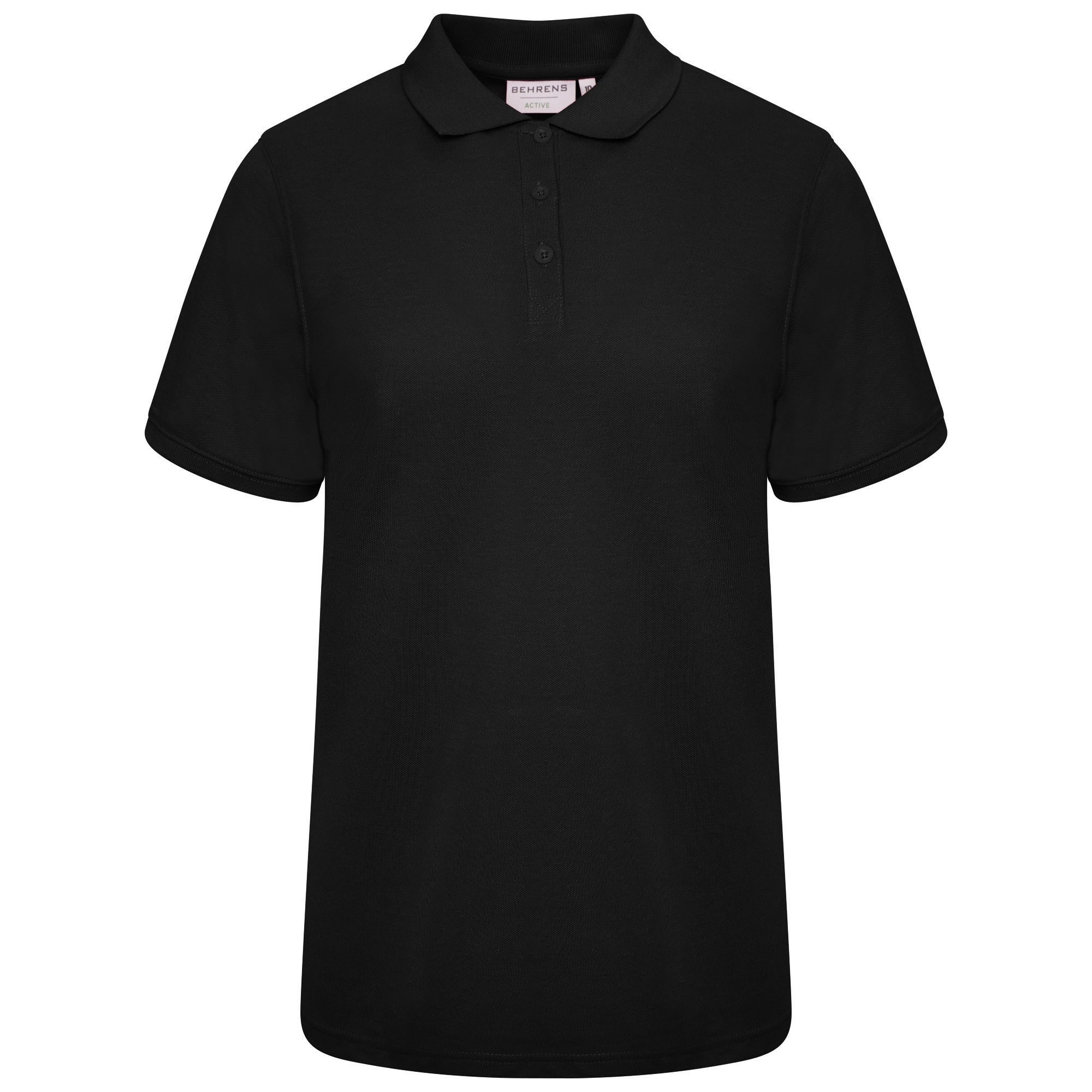 Pique Womens Polo - Black - 14
