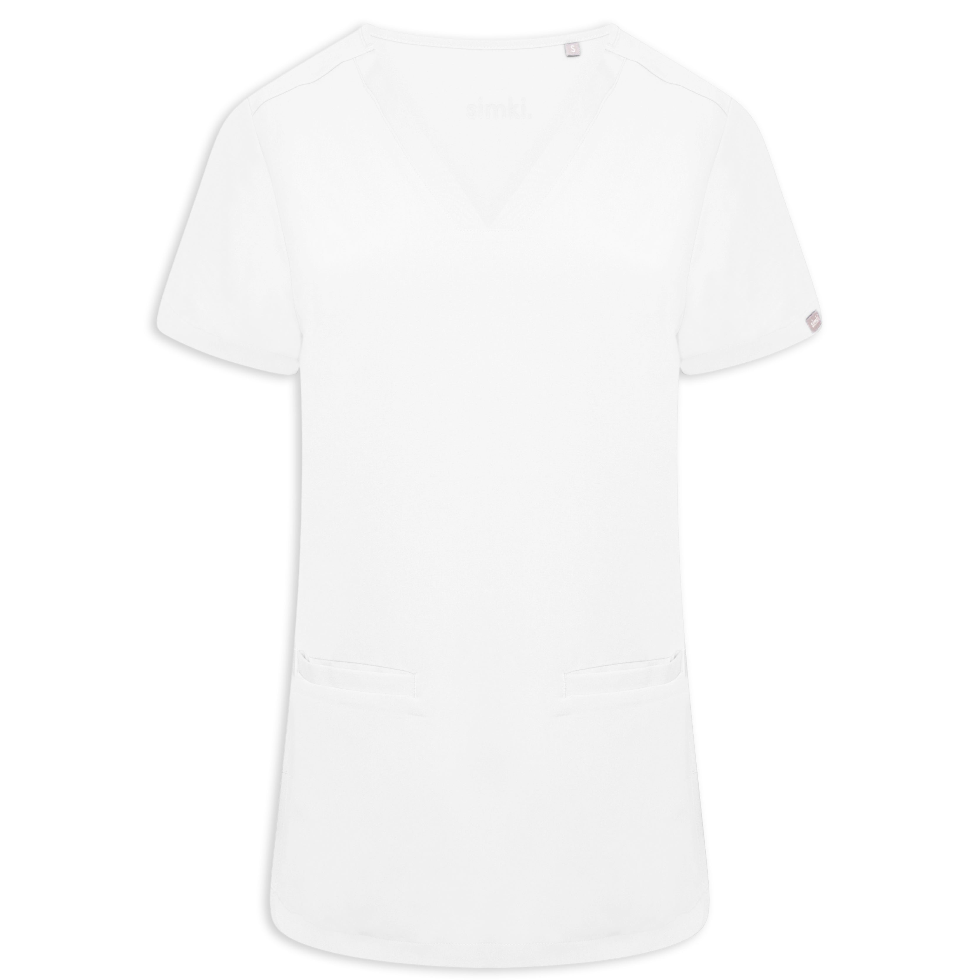 Ari Two Pocket Scrub Top - BEH-4955 - White - XL