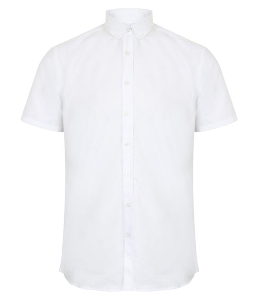 Henbury Modern Short Sleeve Regular Fit Oxford Shirt