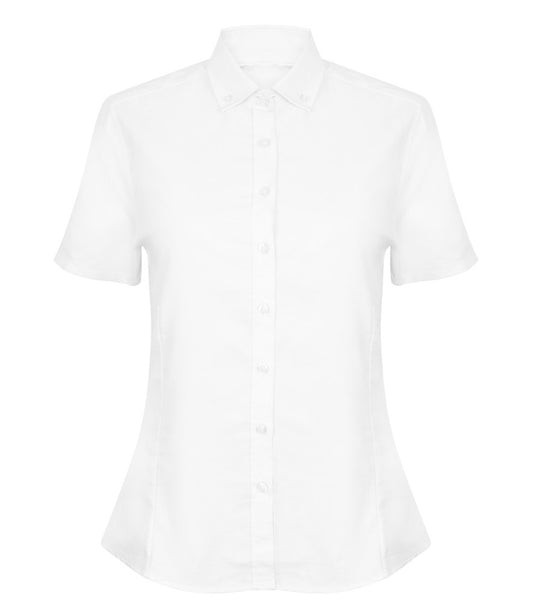 Henbury Ladies Modern Short Sleeve Regular Fit Oxford Shirt