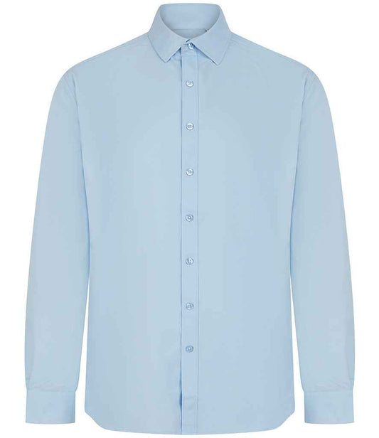 Henbury Long Sleeved Cotton Feel Coolplus® Shirt