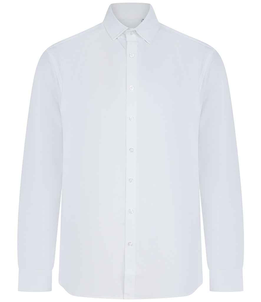 Henbury Long Sleeved Cotton Feel Coolplus® Shirt