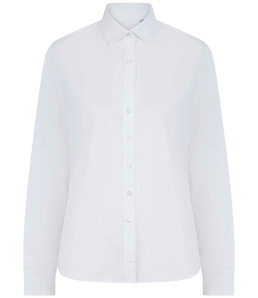 Henbury Ladies Long Sleeved Cotton Feel Coolplus® Shirt