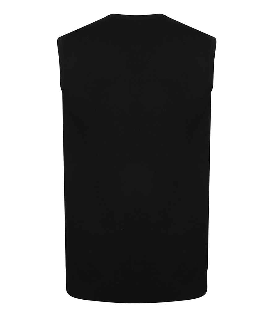 Henbury Lightweight Sleeveless Cotton Acrylic V Neck Sweater