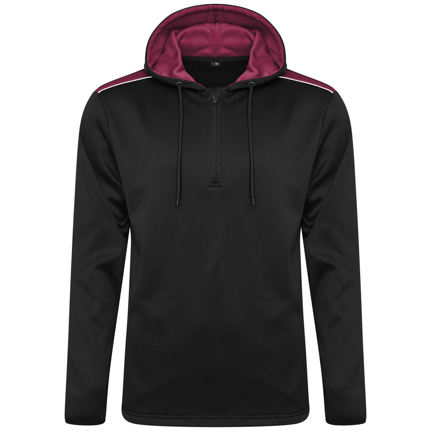 Heritage Hoodie - Black/Maroon - 2XL
