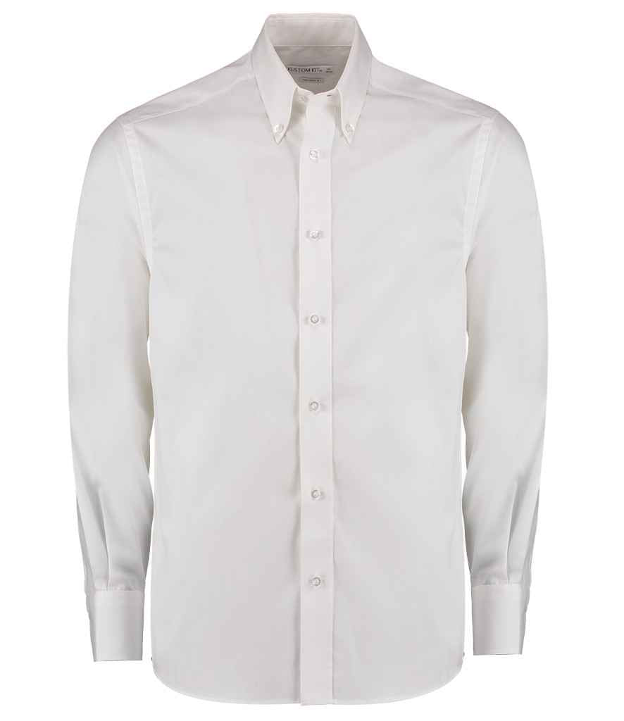 Kustom Kit Premium Long Sleeve Tailored Oxford Shirt