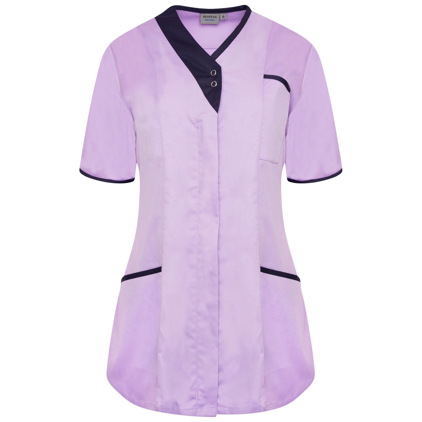 Asymmetrical Ladies Tunic - Lilac/Navy Trim - 6