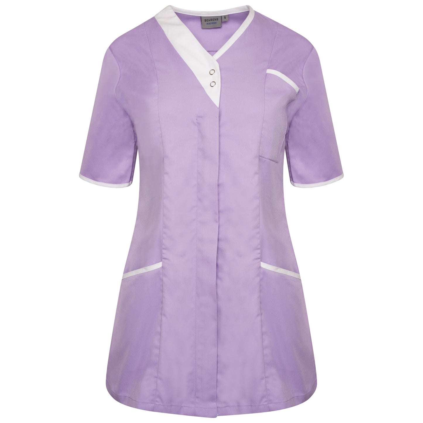 Asymmetrical Ladies Tunic - Lilac/White Trim - 14
