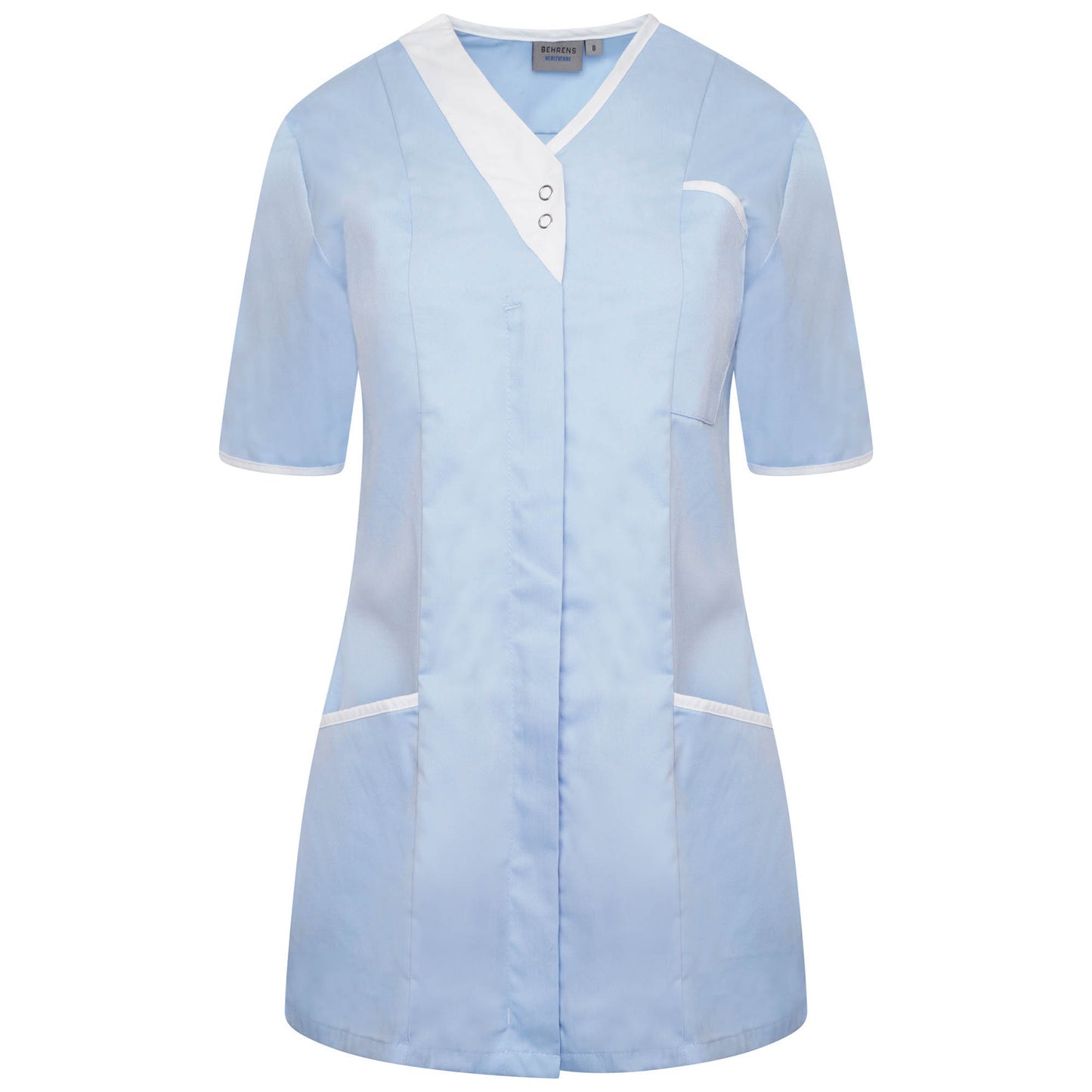 Asymmetrical Ladies Tunic - Sky/White Trim - 12