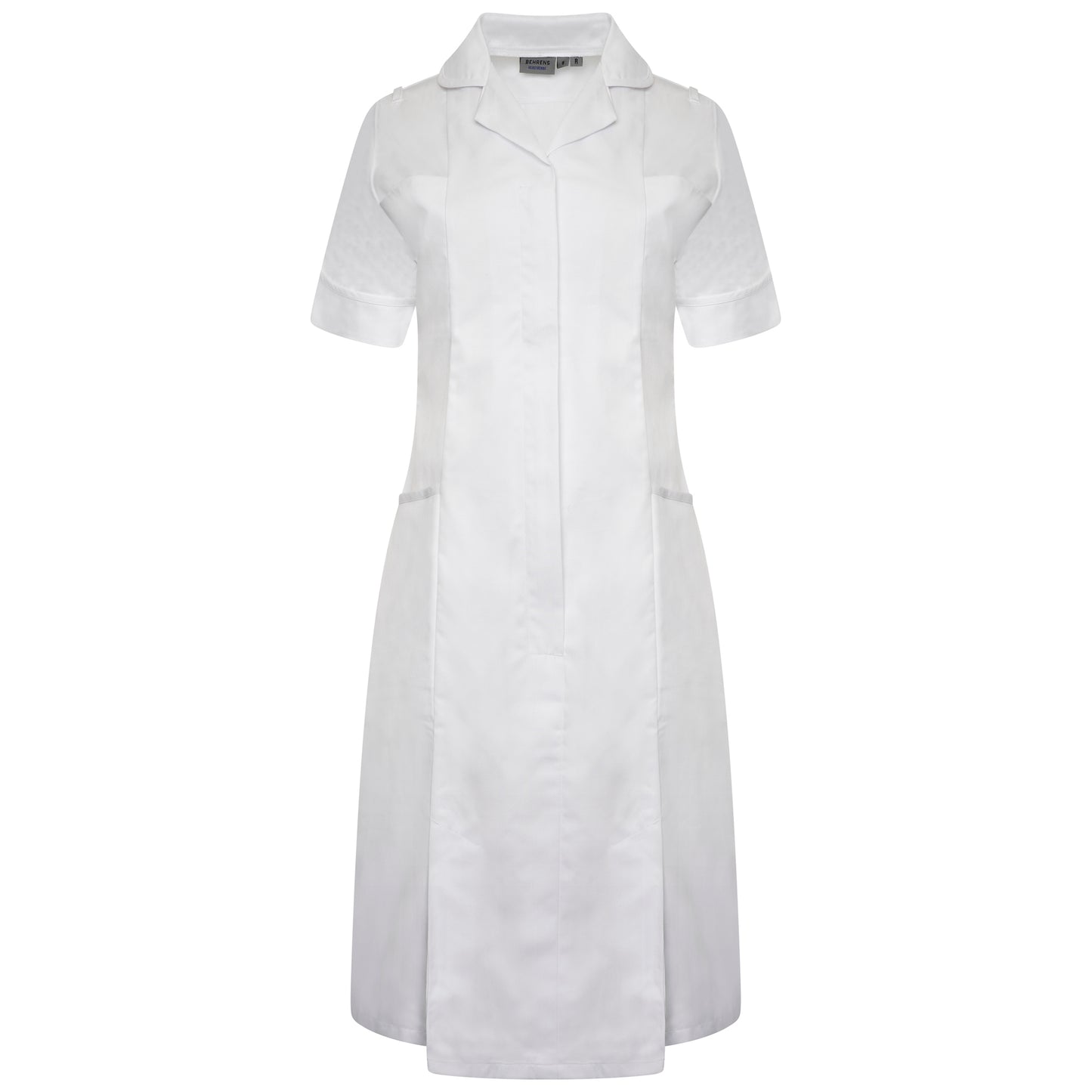 Ladies Dress with Epaulette Loops - White - 30 - Short