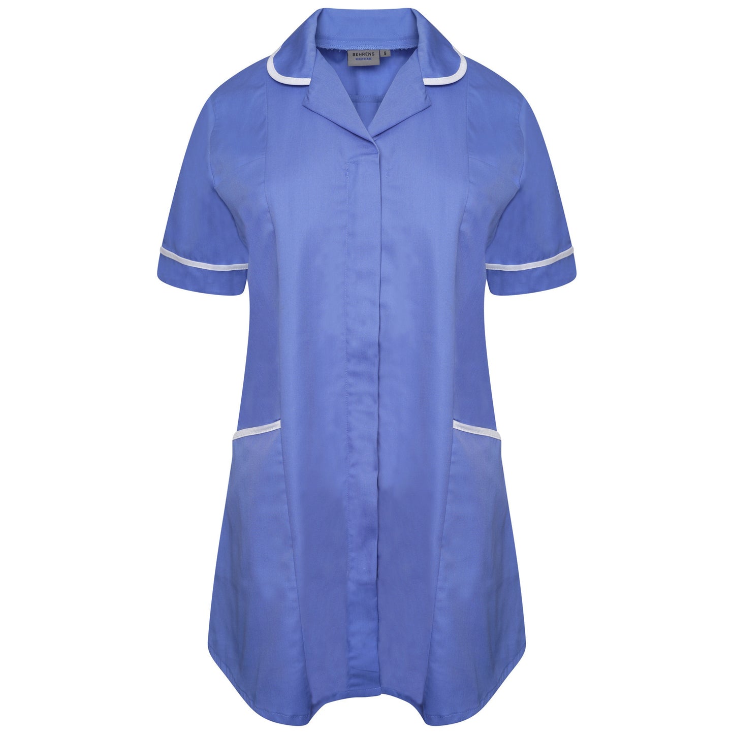 Ladies Materity Tunic - Hospital Blue/White Trim - 16