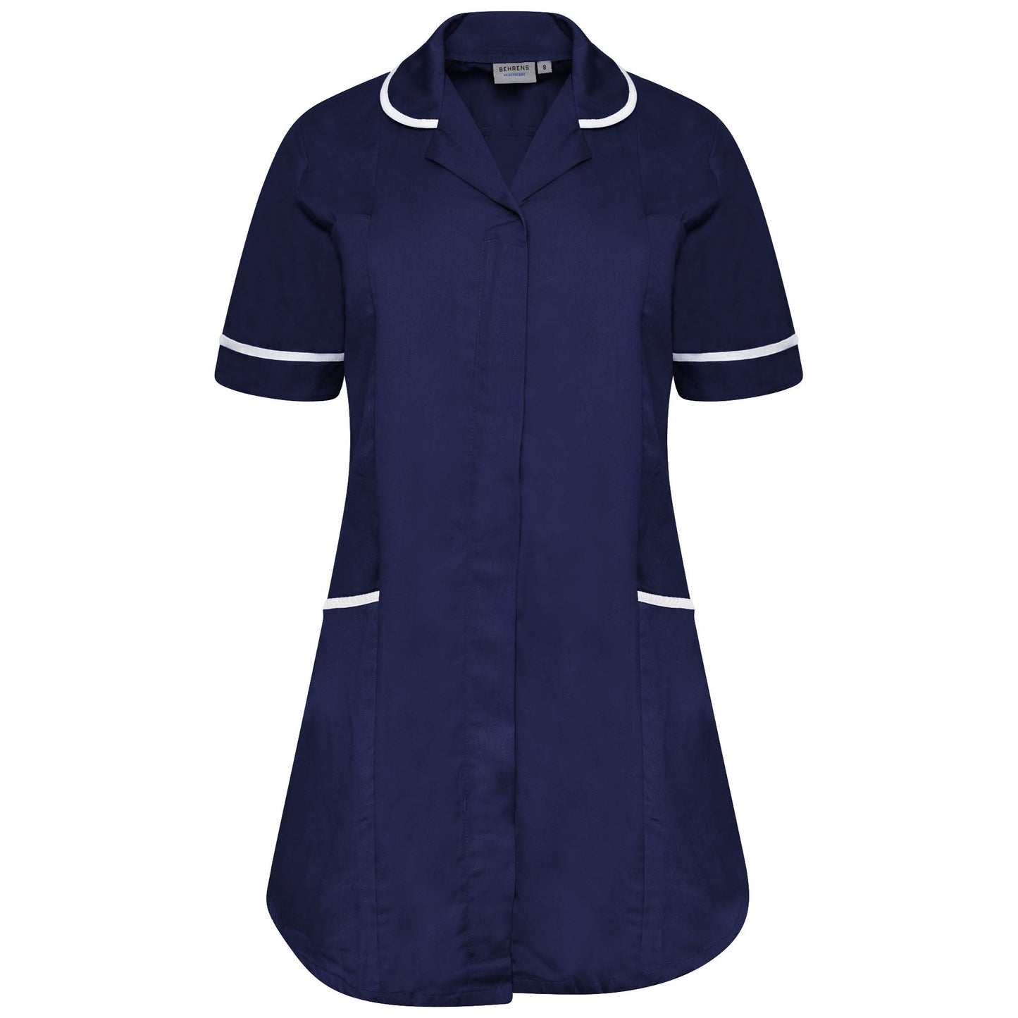 Ladies Materity Tunic - Navy/White Trim - 18