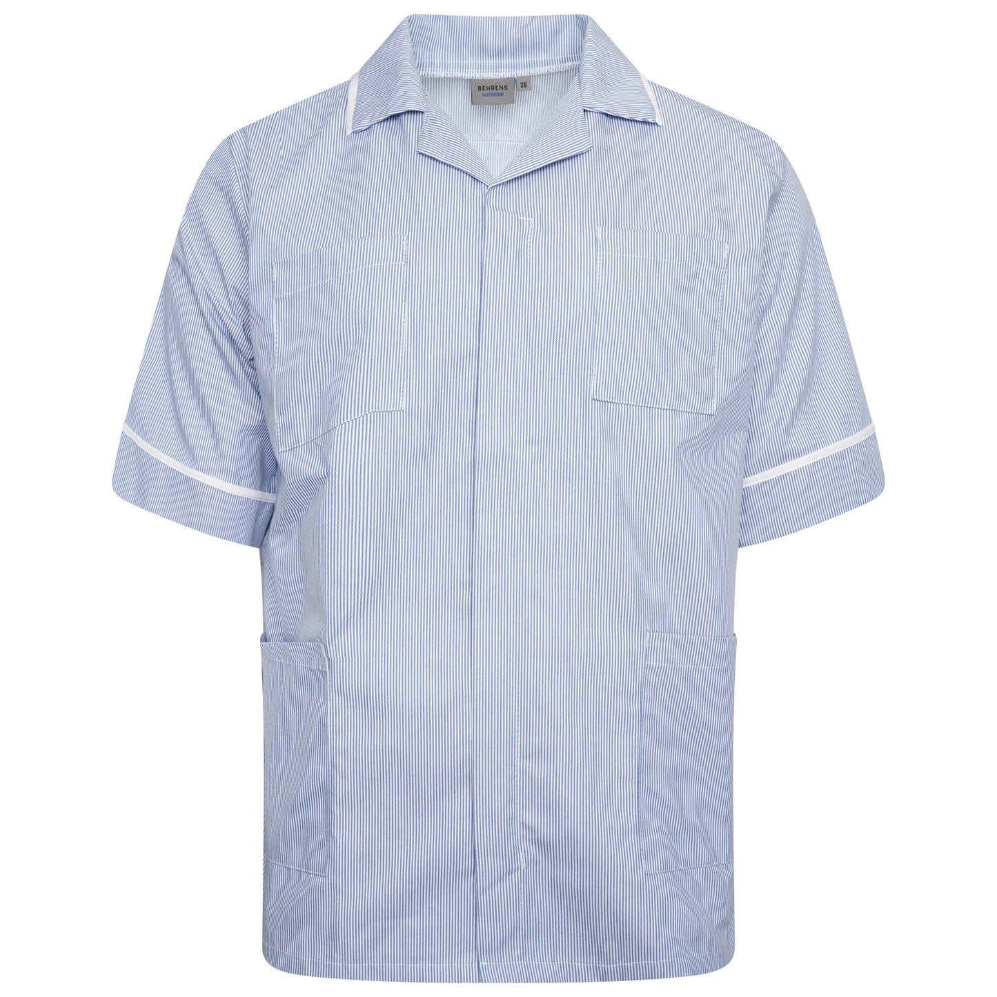 Male Tunic - Blue/White Stripe/White Trim - 34