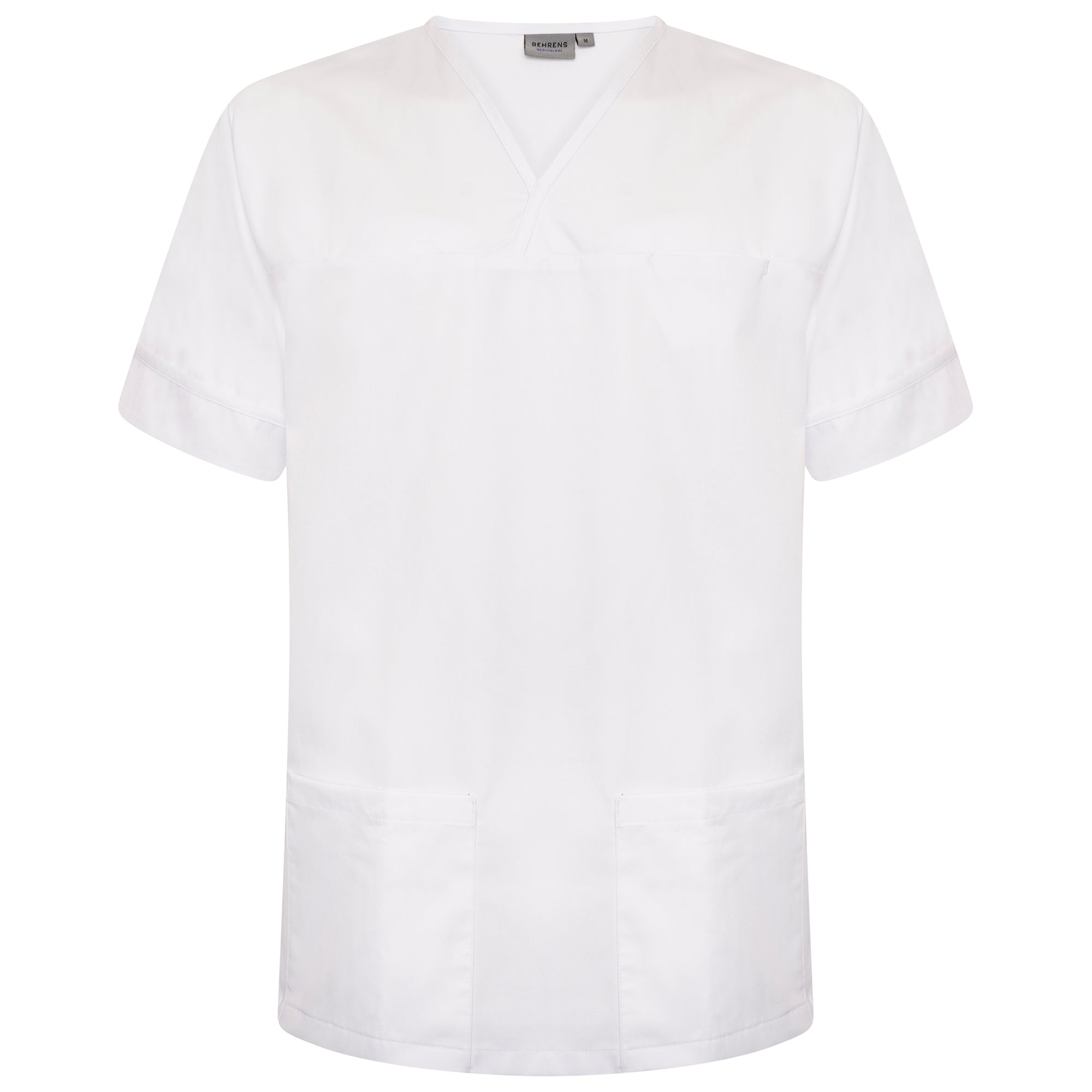 Plain Smart Scrub Top - White - L