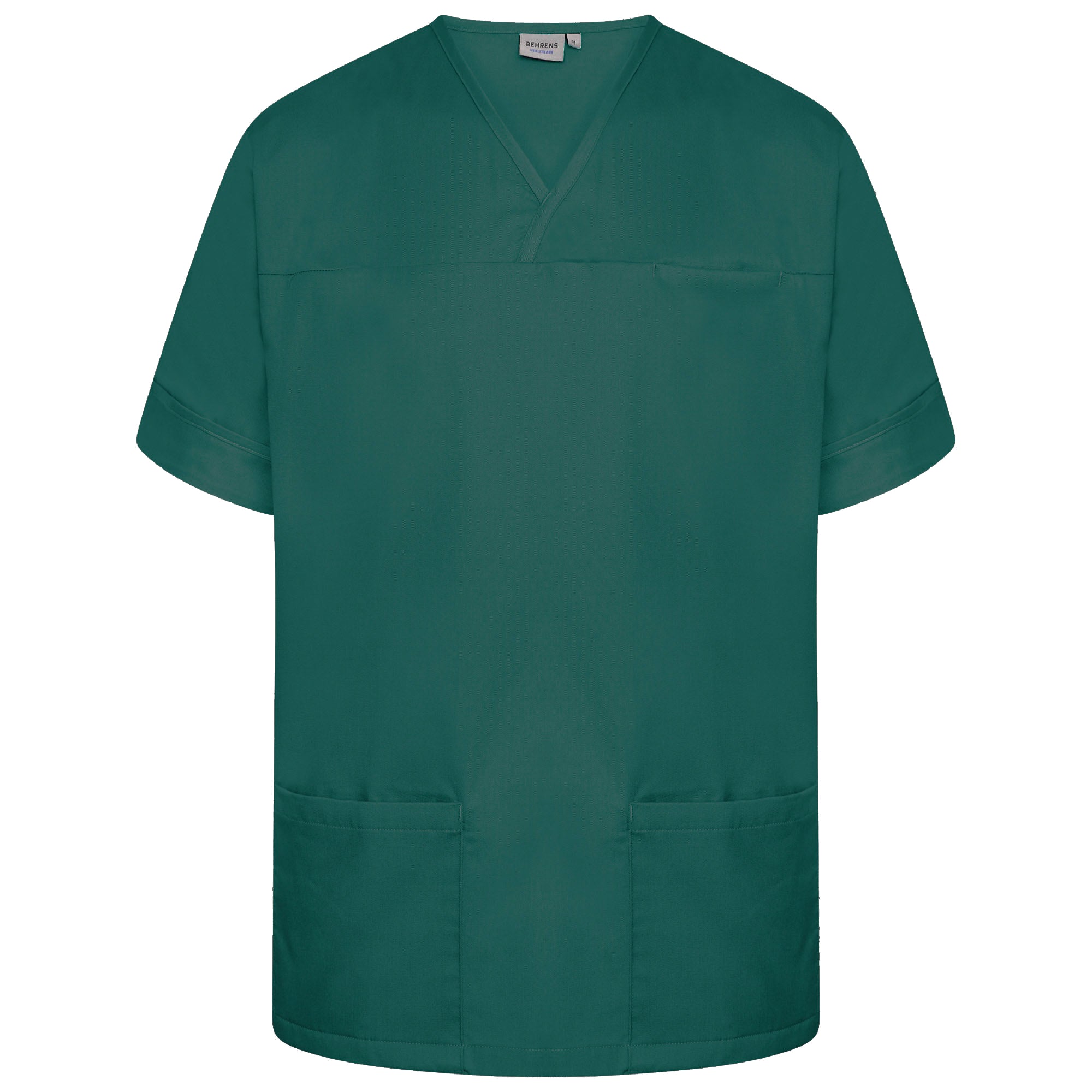 Plain Smart Scrub Top - Bottle Green - M