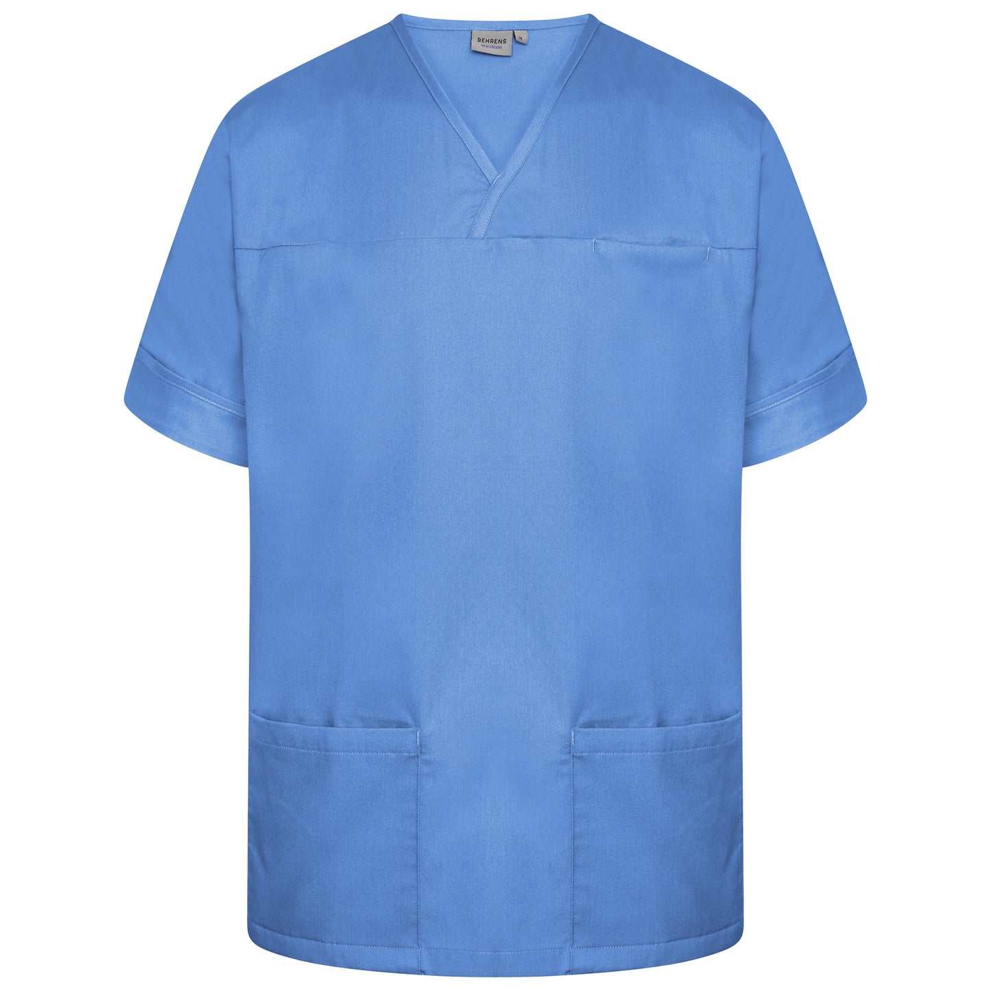 Plain Smart Scrub Top - Hospital Blue - L
