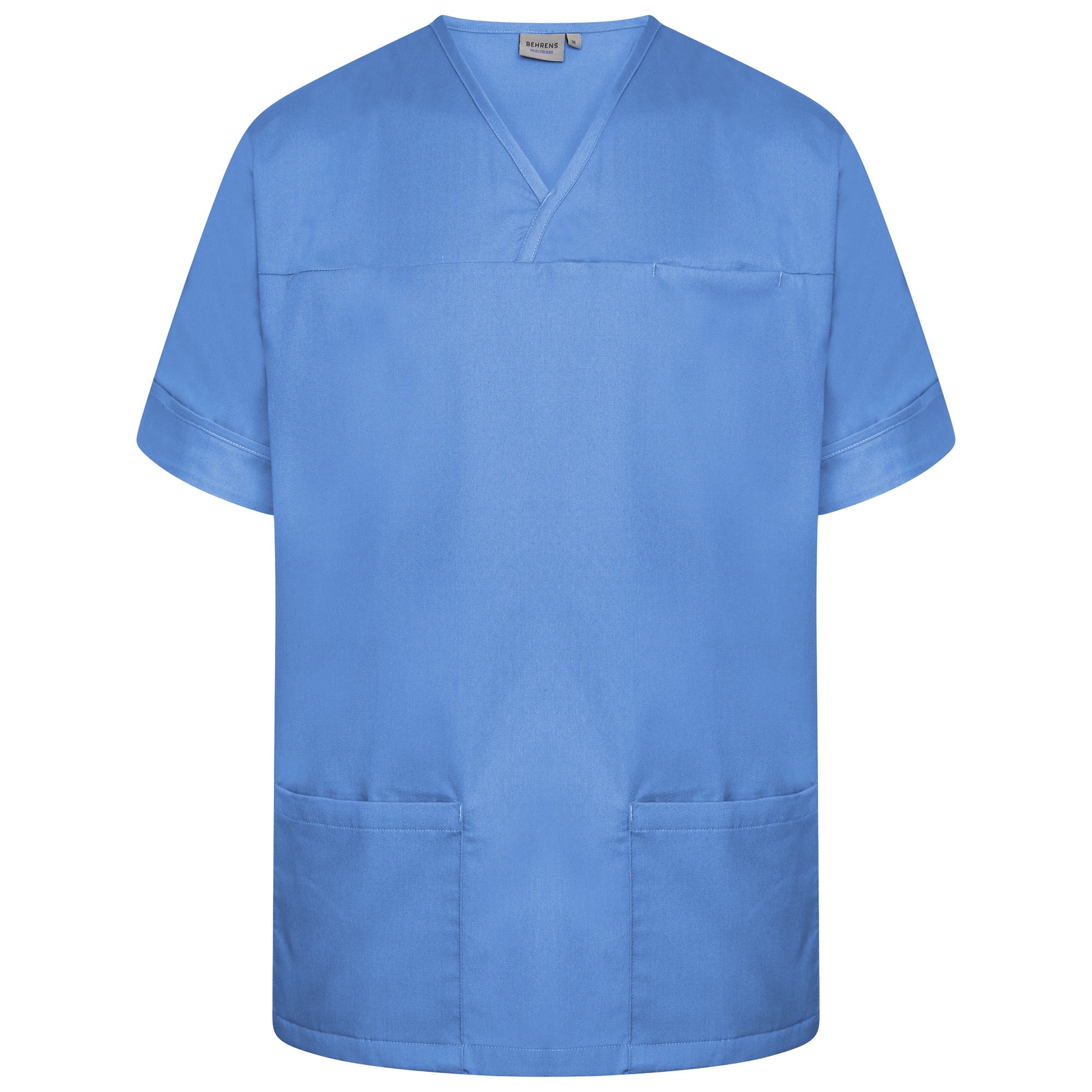 Plain Smart Scrub Top - Hospital Blue - S