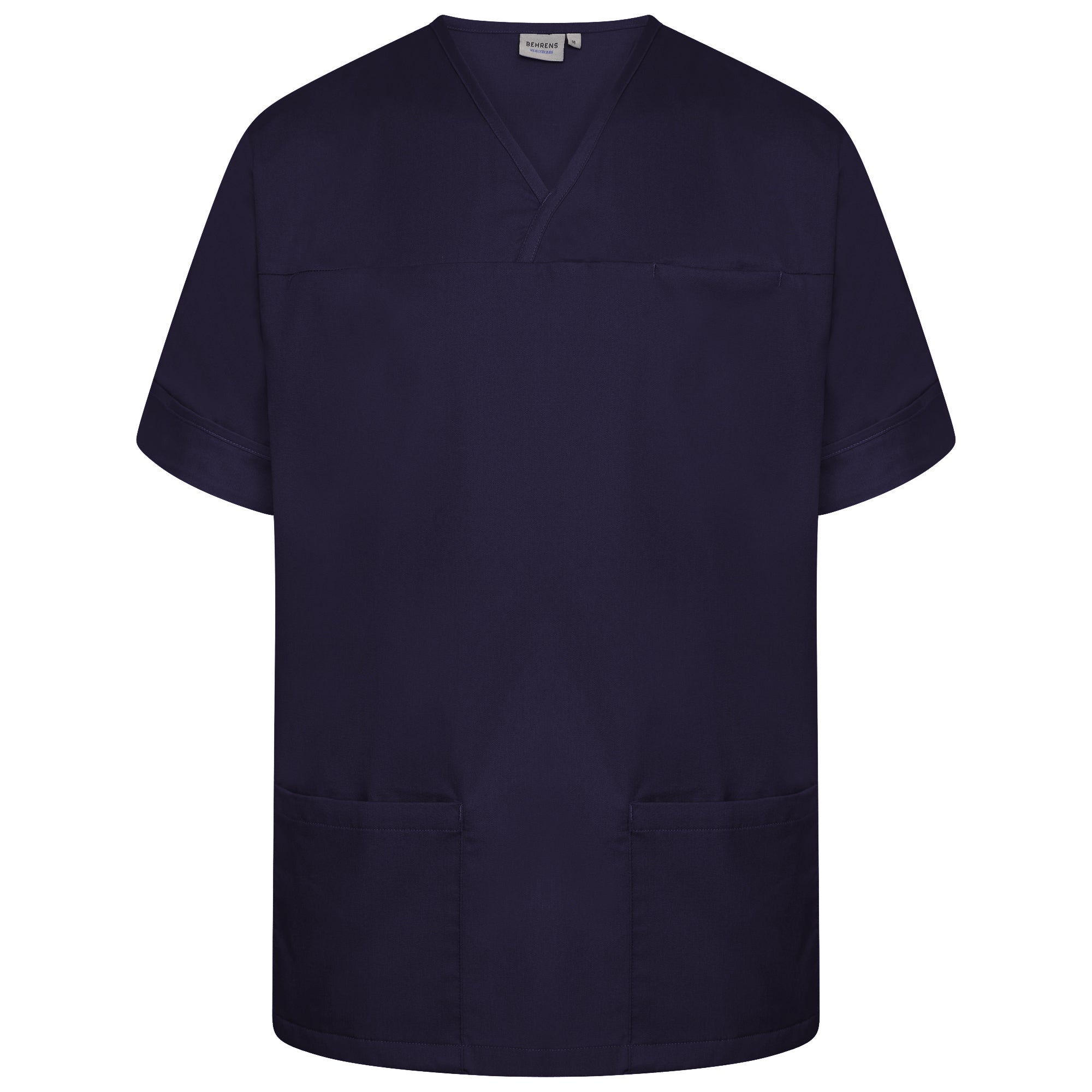 Plain Smart Scrub Top - Navy - S