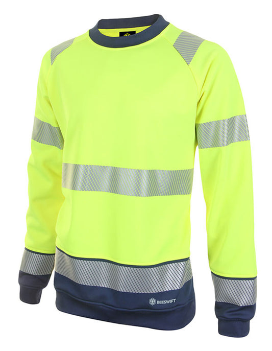 Beeswift Deltic Hi Vis Two Tone Sweatshirt Class 3