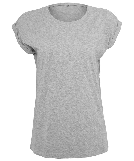 Build Your Brand Women's extended shoulder Tee