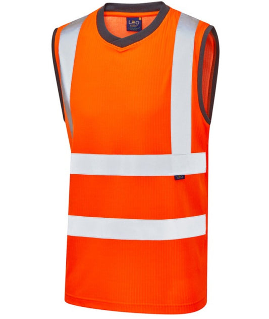 LEO ASHFORD ISO 20471 Cl 2 Comfort Sleeveless T-Shirt