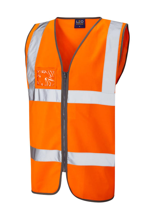 LEO RUMSAM ISO 20471 Cl 2 Waistcoat Zip & ID Pocket
