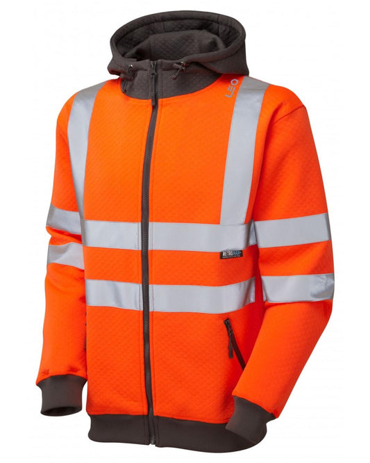 LEO SAUNTON ISO 20471 Cl 3 Full Zip Hooded Sweatshirt