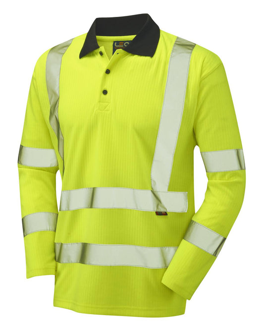 LEO SWIMBRIDGE ISO 20471 Cl 3 Comfort Sleeved Polo Shirt
