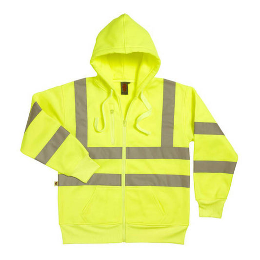 Warrior Hi Vis Hooded Zip Sweatshirt