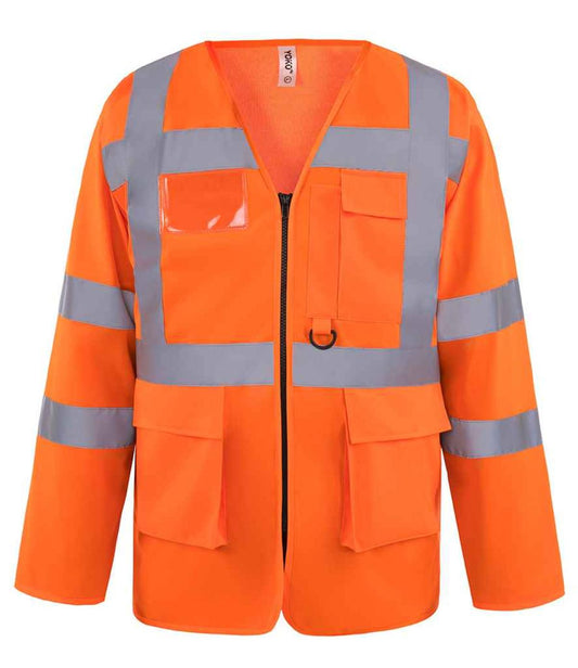 Yoko Hi-Vis Executive Long Sleeve Waistcoat