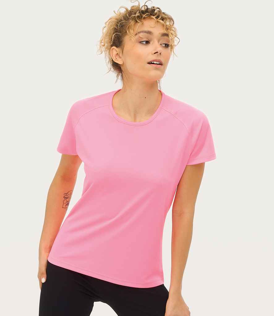 SOL'S Ladies Sporty Performance T-Shirt | Neon Pink