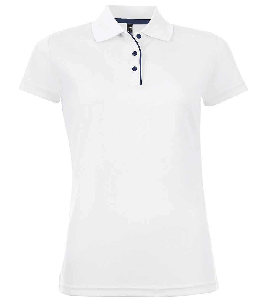 SOL'S Ladies Performer Piqué Polo Shirt | White