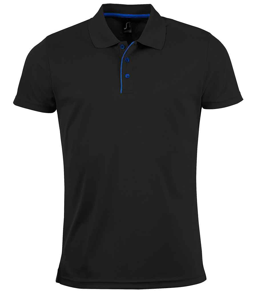 SOL'S Performer Piqué Polo Shirt | Black