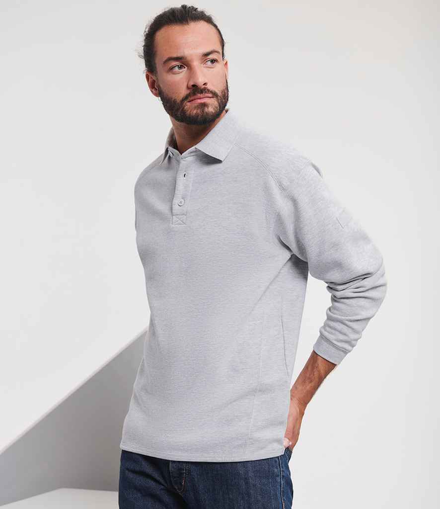 Russell Athletic Heavy Duty Collar Sweatshirt | Light Oxford