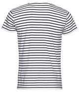 SOL'S Miles Striped T-Shirt | White/Navy thumbnail 2