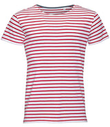 SOL'S Miles Striped T-Shirt | White/Red thumbnail 3