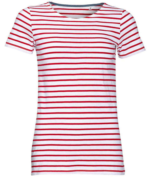 SOL'S Ladies Miles Striped T-Shirt