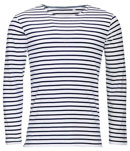 SOL'S Marine Long Sleeve Striped T-Shirt