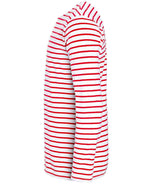 SOL'S Marine Long Sleeve Striped T-Shirt | White/Red thumbnail 3