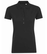 SOL'S Ladies Phoenix Piqué Polo Shirt | Black thumbnail 2