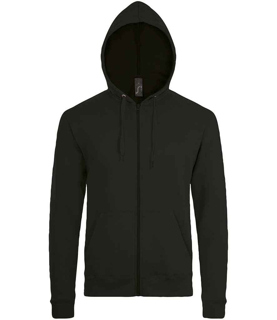 SOL'S Stone Zip Hooded Sweatshirt | Black