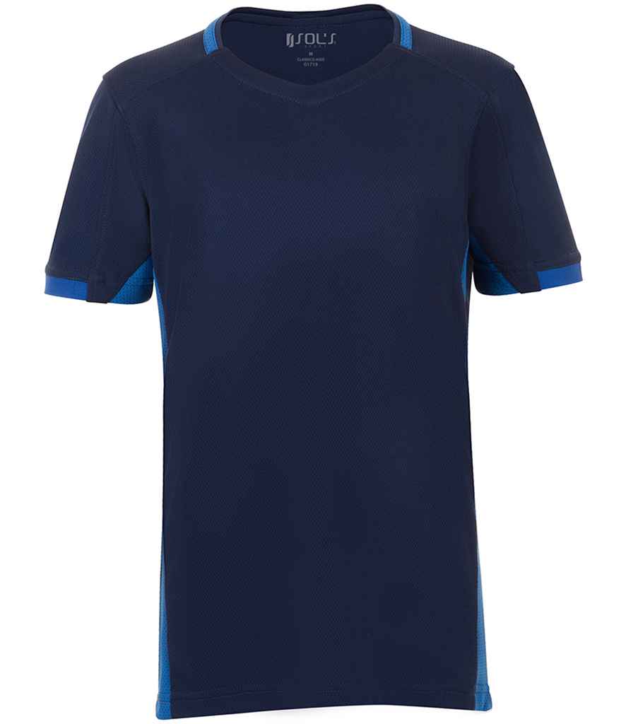 SOL'S Kids Classico Contrast T-Shirt | French Navy/Royal Blue