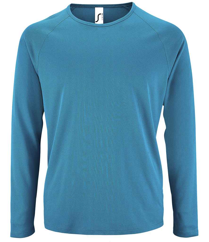 SOL'S Sporty Long Sleeve Performance T-Shirt | Aqua