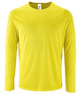 SOL'S Sporty Long Sleeve Performance T-Shirt | Neon Yellow thumbnail 1